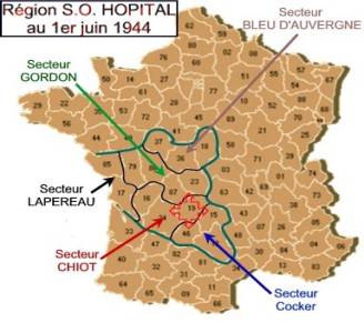 Carte de la région "Hôpital" au 6 juin 1944